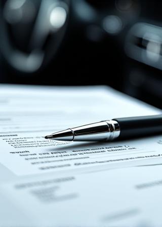 Detalle de contrato de venta de automóvil