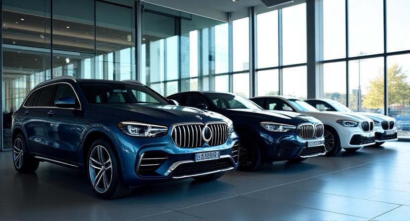 Línea de vehículos en concesionario